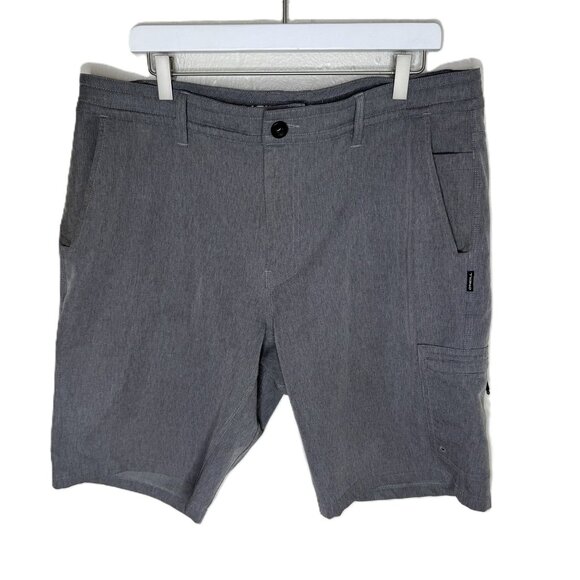 O'Neill Men's Gray Hybrid Outdoor Shorts Cargo Shorts, 10" Inseam, Size 36 - Picture 1 of 7